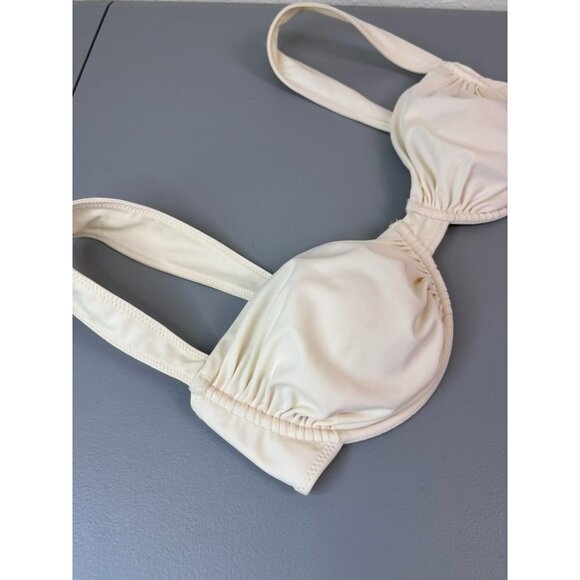Strawberry Milk Mob women's large ivory white underwire bikini swim top - Picture 2 of 6